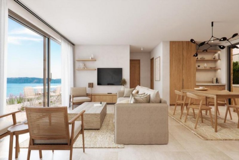 Kissamos Kreta, Kissamos: Neubau-Projekt! Elegante Wohnung am Meer mit unverbautem Blick auf die Ägäis zu verkaufen Wohnung kaufen